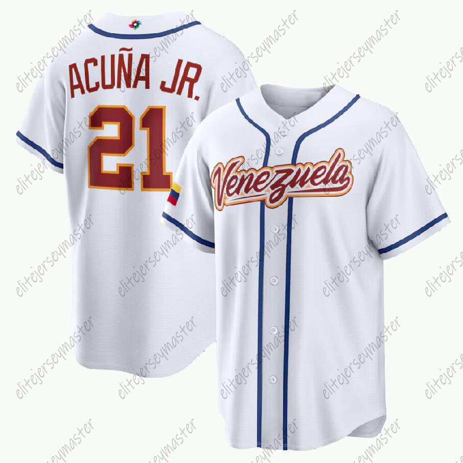 Ronald Acuna Jr. Custom 2026 WBC Baseball Jersey Luis Arraez Andres Gimenez William Contreras Jackson Chourio Willson Contreras Andres Machado