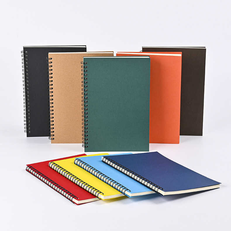Custom A5 student simple spiral leather notebook B5 business office notepad custom-made S260209