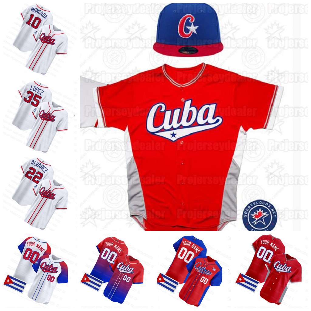 2026 Cuba World Baseball Classic WBC Jerseys Yoan Moncada Frank Alvarez Yiddi Cappe Emmanuel Chapman Josimar Cousin Naykel Cruz Yoan Lopez Andrys Perez