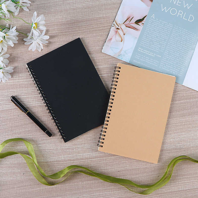 B5 Kraft Paper Spiral Notebook Student Sketchbook Loose-Leaf Notebook A5 Business Office Notepad S260209