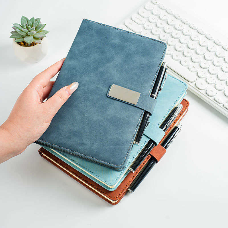 A5 notebook business high-end design new trendy Chinese style notepad office soft leather meeting record book S260209