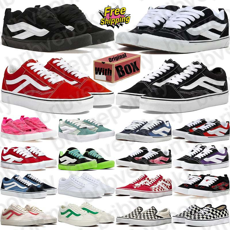 Free Shipping With Box Designer van vanssneakers vansy knu old vansknu skools sneakers Shoes canvas chaussure skateboard mens womens trainers Plate-forme classic