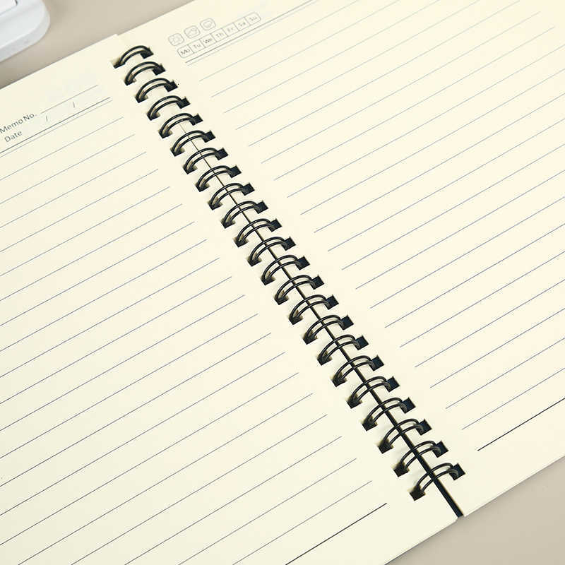 A5 colored spiral notebook can be printed with creative notes suitable for business notes and journaling S260209