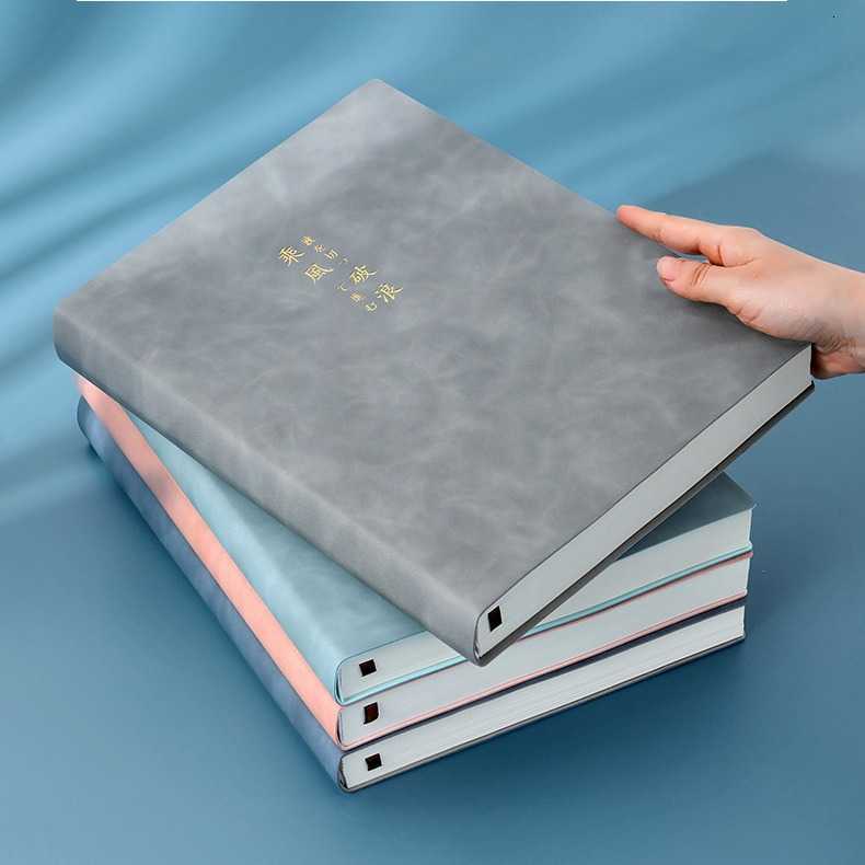A4 extra-thick notebook soft cover thickened business notepad student office stationery notebook can be printed with gold foil S260209OWTJ