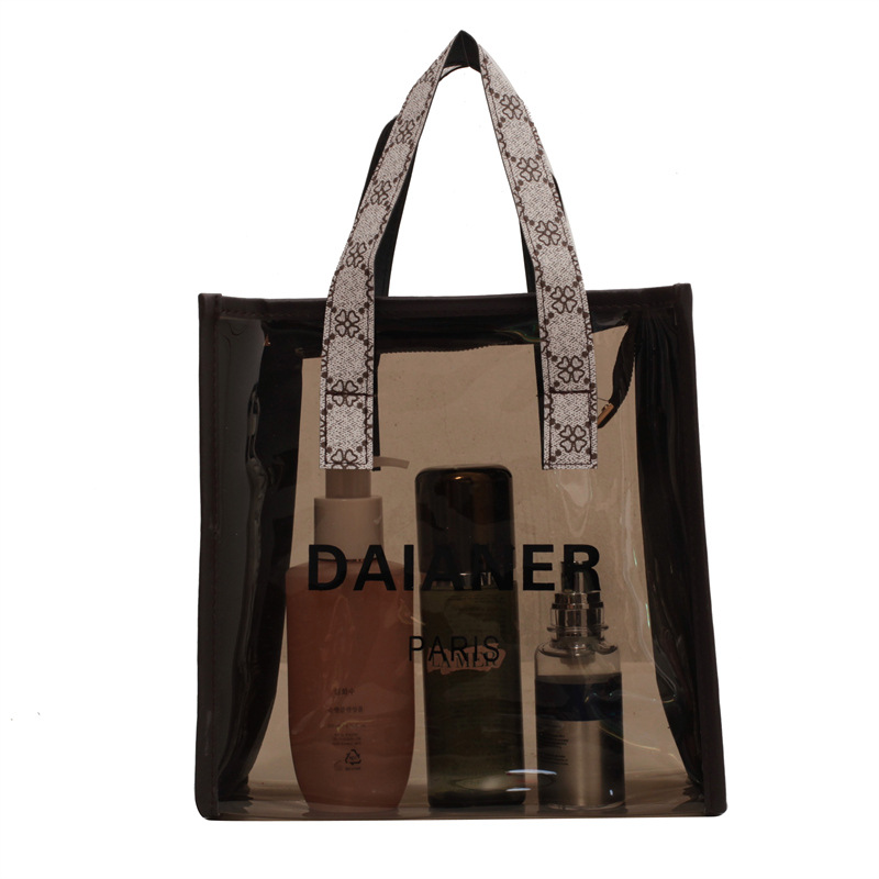 Cosmetic Large Capacity High Appearance Toiletry Semi-Transparent designer Travel Waterproof Portable Storage Luxcury Bag portable toiletries bag