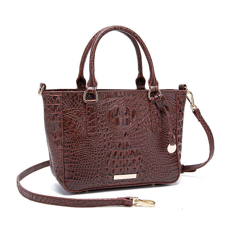 New European and American Cross-Border Amazon Independent Station Handheld Underarm Crossbody Tote Vintage Women's Bag Brahmin Crocodile Pattern
