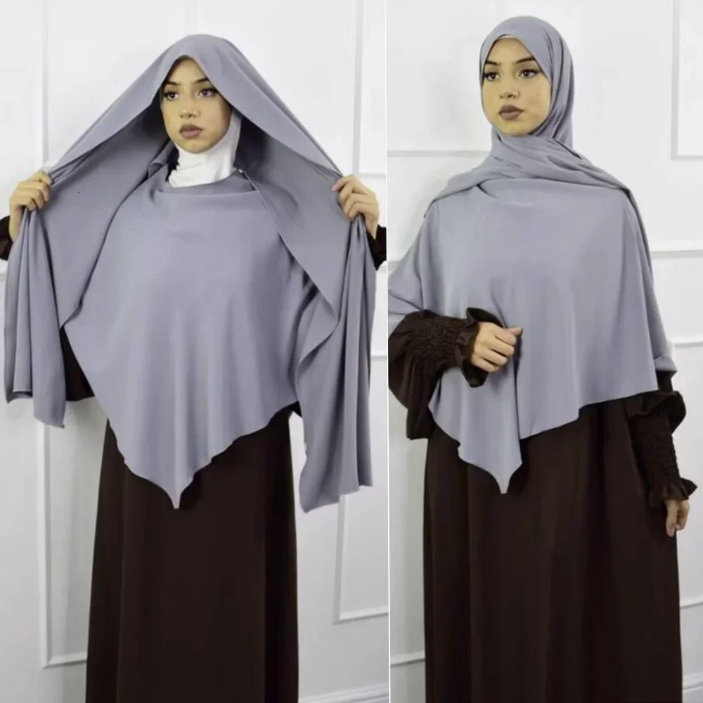 Premium Anti Slip Prayer Hijab Set - Jersey Khimar Abaya w/ Silicone Grip Band - Breathable Modest Islamic Wear for Women 260202