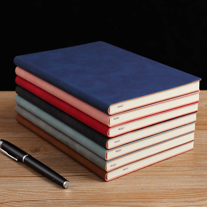 Buckle Notebook A5 Thick Notebook High-Value Skin-Feel Leather Journal Notebook Stationery Gift Box Set S260209