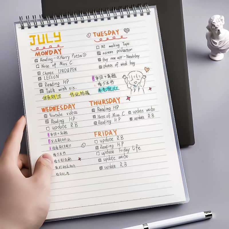 Lined Notebook B5 Spiral Notebook Grid Notebook for High School and College Students Study Notebook Square Grid S260209