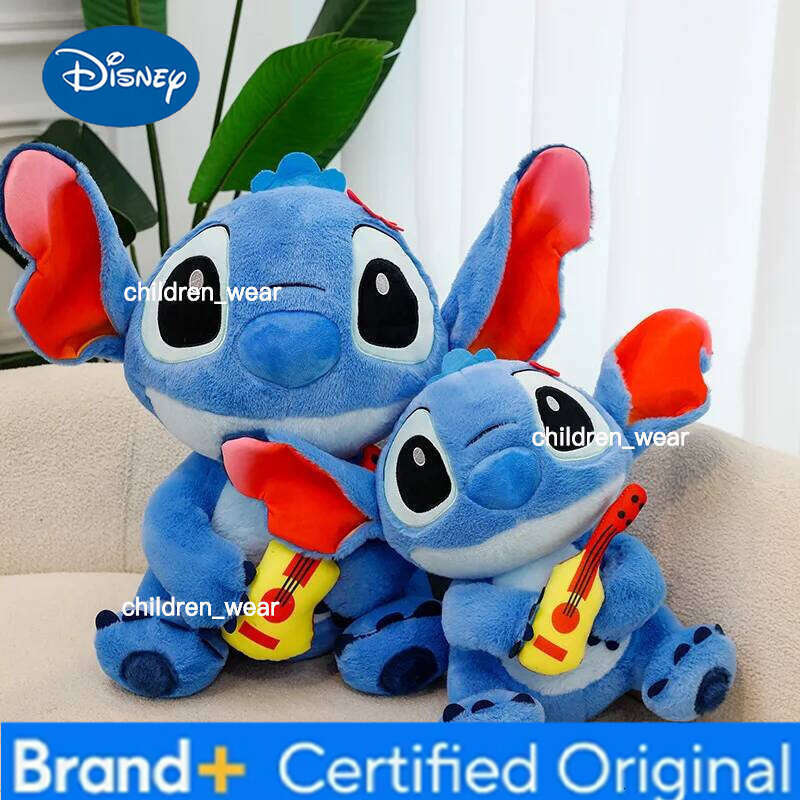 Disney Big Size Lilo & Stitch Doll Scrump Cartoon Pink Angel Plush Toy Cute Anime Soft Stuffed Kawaii Children'S Birthday Gift H260210