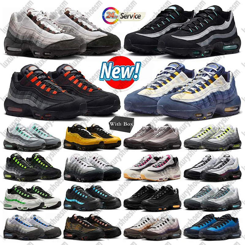 With Box 95 95s designer OG sneakers running shoes for men women Black White Red brown purple gray salmon yellow wheat mens trainers sports outdoor Sneakers size 36-46
