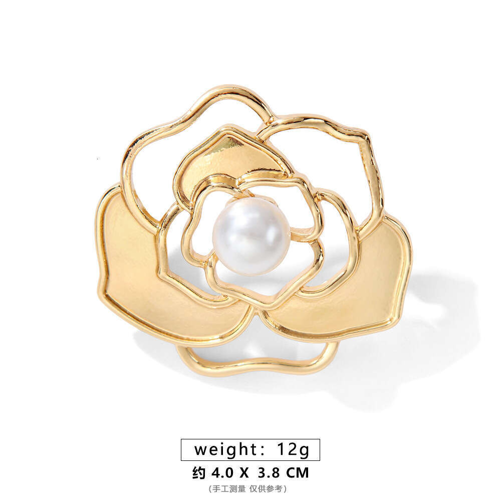 DIY Handmade Mother-of-pearl Inlay Brooch With Pearl Camellia Base And Decorative Pieces