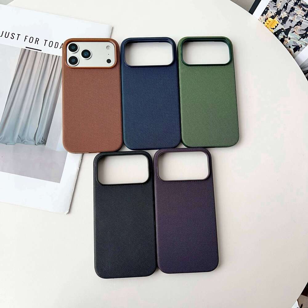Luxury Tech Woven Magnetic Wireless Charge Phone Case for iPhone 17 Air 16 15 14 13 Pro Max For TechWoven Texture Cover 26L0210