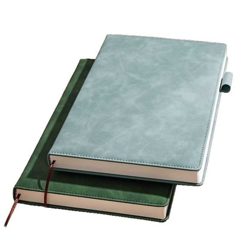 A4 large notebook for business work office meeting notes and record-keeping with extra-thick soft leather cover S260209