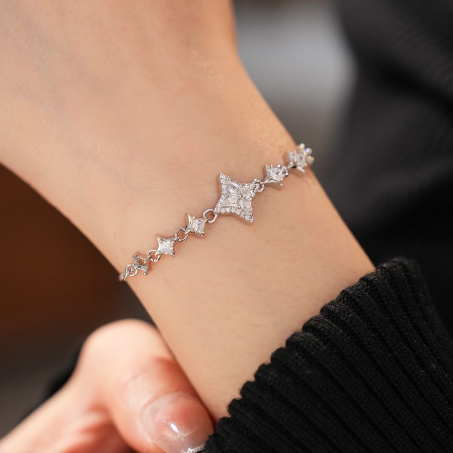 Unique fashion personality star-shaped full-zircon bracelet, exquisite and versatile, niche style with a high-end feel, jewelry manufacturer - view 8