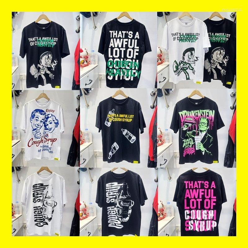 Men's T Shirts Cross-Border High-Quality European And American Short-Sleeved That's A Awful Lot Of Cough Syrup Pure Cotton T-Shirt