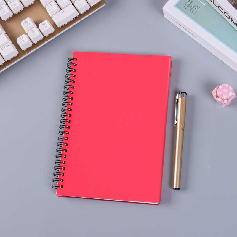 PP coil notebook B5/A5/A6 thickened side-flip notebook with lined grid and blank pages mini notebook S260209