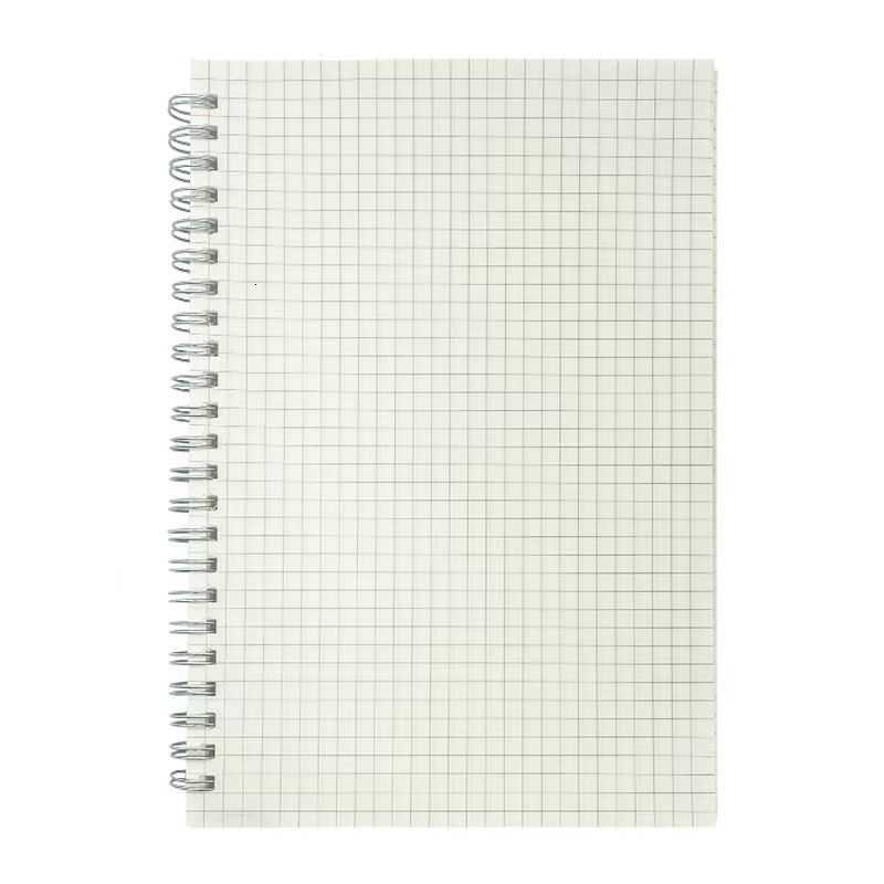 Coil-bound A4 notebook transparent PP notepad B5 lined notebook squared notebook blank notebook loose-leaf grid notebook S260209