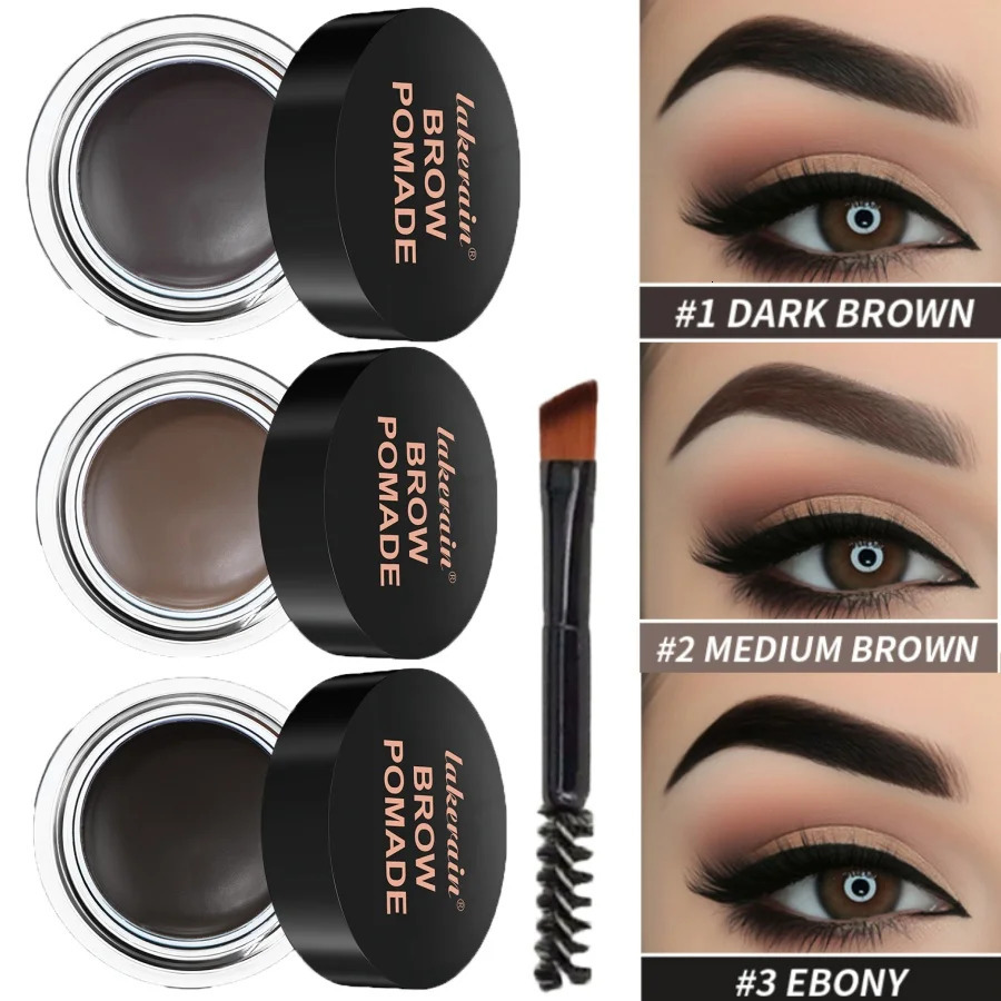6 Colors Long-lasting Eyebrow Enhancers Makeup Waterproof 3D Natural Eye Brow Pomade Eyebrow Gel With Brush Professional Makeup 260126