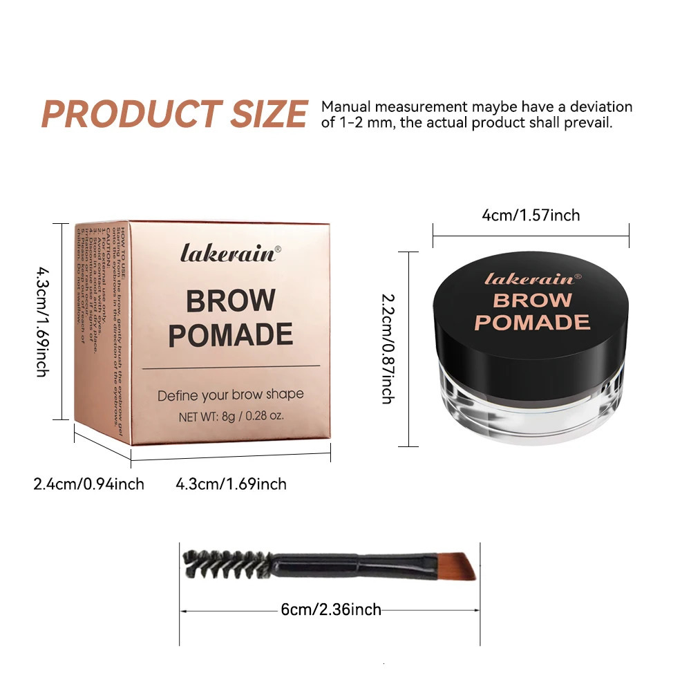 6 Colors Long-lasting Eyebrow Enhancers Makeup Waterproof 3D Natural Eye Brow Pomade Eyebrow Gel With Brush Professional Makeup 260126