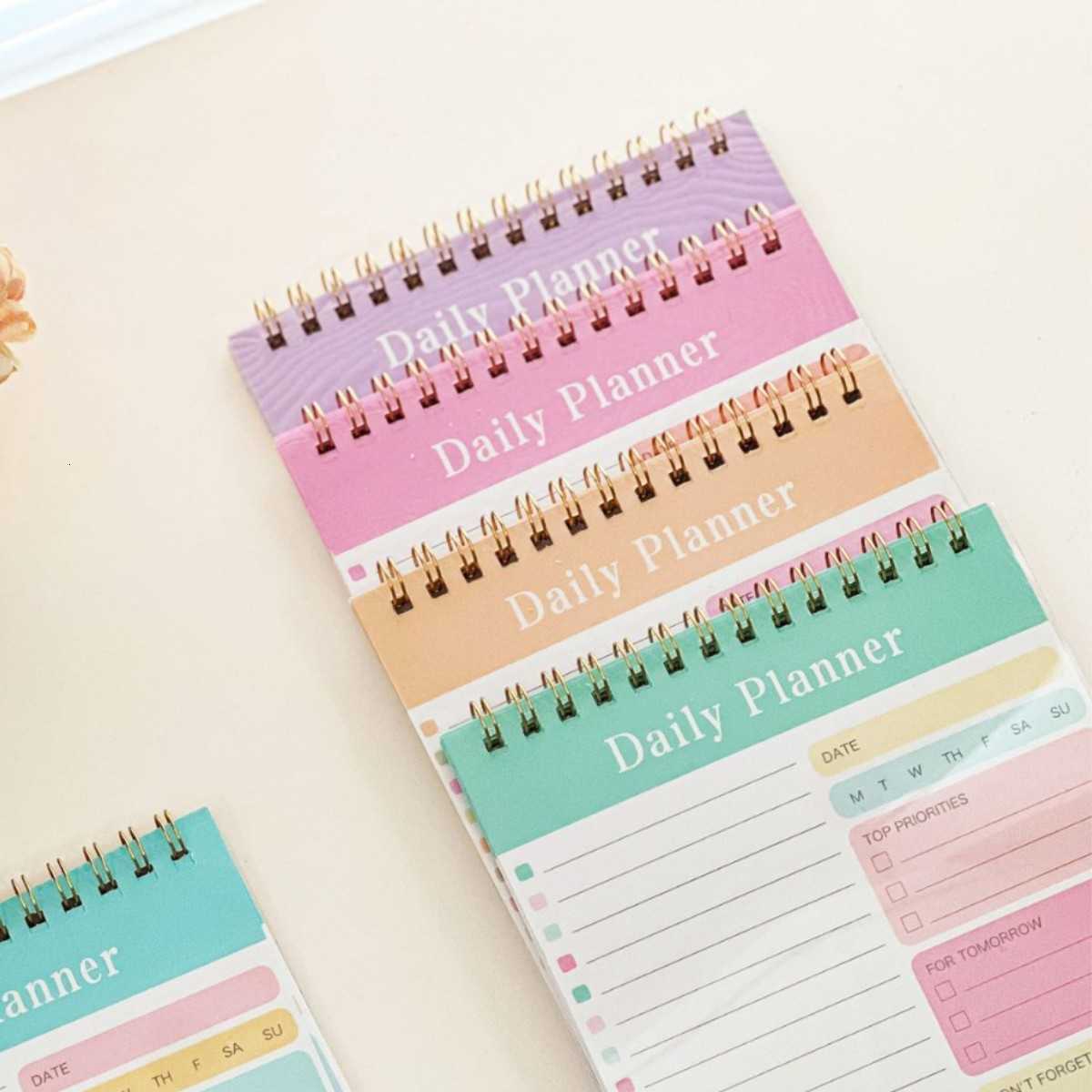 Beginners loose-leaf notebook with transparent coil weekly A5 coil notebook for high school time planning for teachers S260209