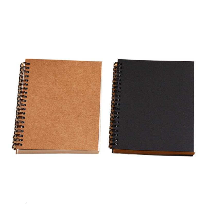 Creative Kraft Paper Sketchbook Diary Spiral Notebook Simple Design S260209