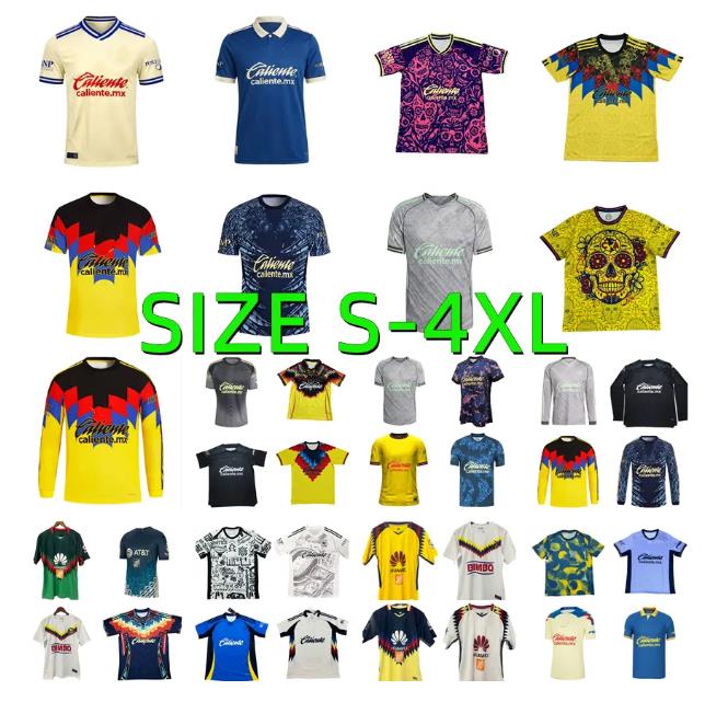 2025 2026 2027 Liga MX Club America Soccer Jerseys 18 19 20 21 22 23 24 25 26 27 E. SANCHEZ R. AGUIRRE A. ZENDEJAS FIDALGO B. RODRIGUEZ K. ALVAREZ football shirt Long sleeves