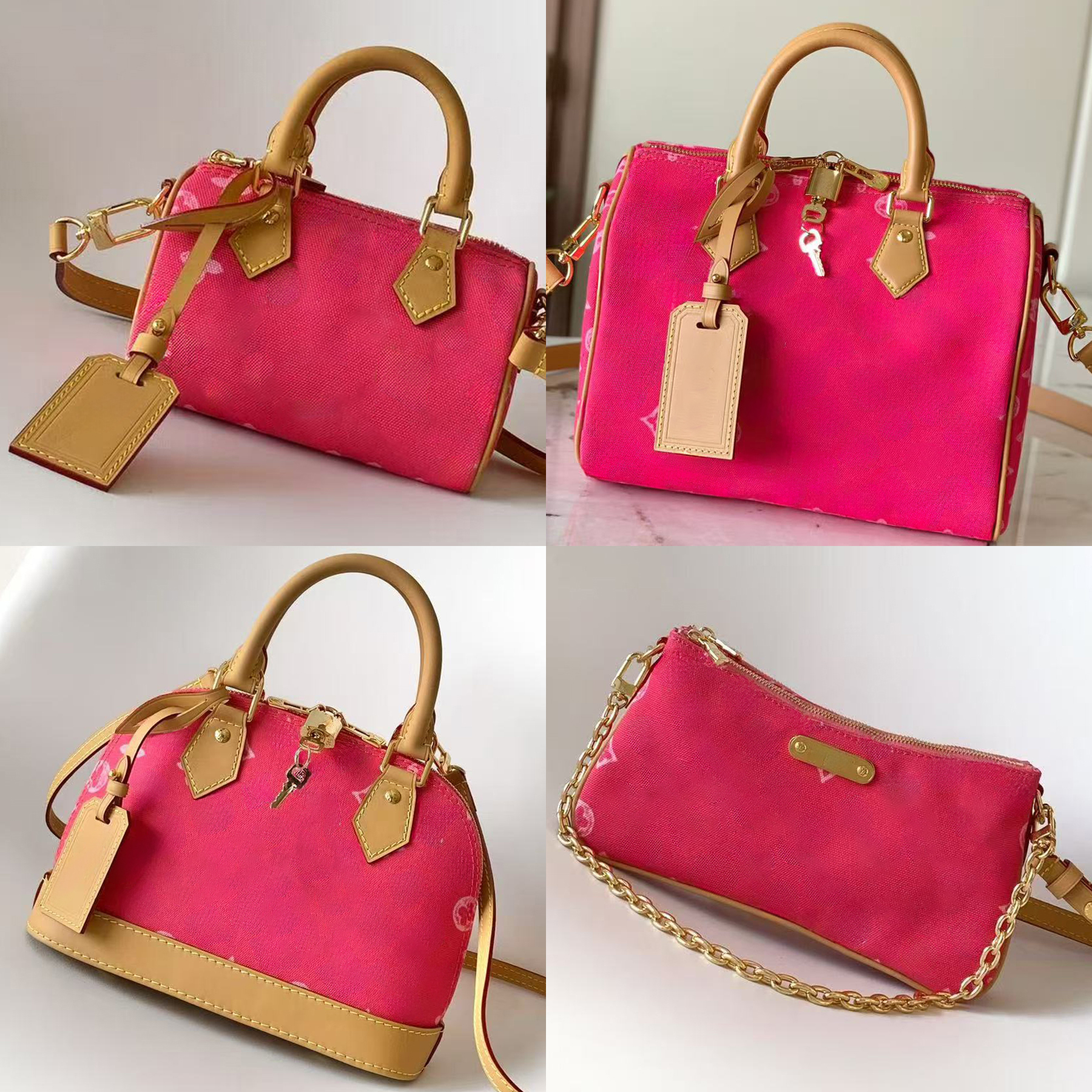 pink brown speedyss Shoulder bag Designer Bag Luxury Mini handbag Women Men tote bag Clutch pochette Cross body Boston Bag m27951 m27530 M28323 M27610 origine