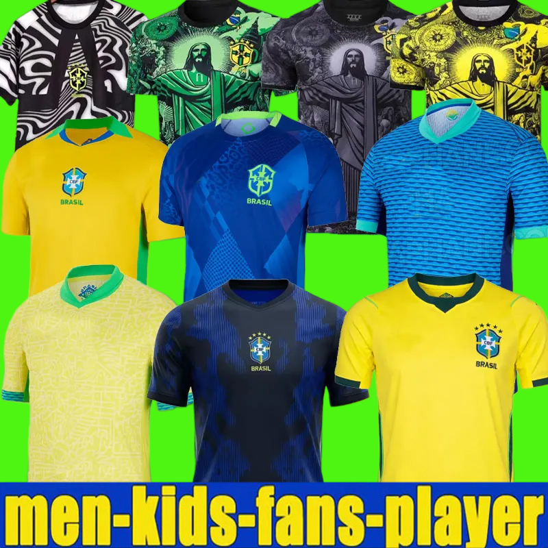 Brazil jersey 2026 NEYMAR JR Brasil Soccer Jersey CASEMIRO National Team G.JESUS P.COUTINHO Kids kits L.PAQUETA T.SILVA PELE MARCELO VINI JR CBF