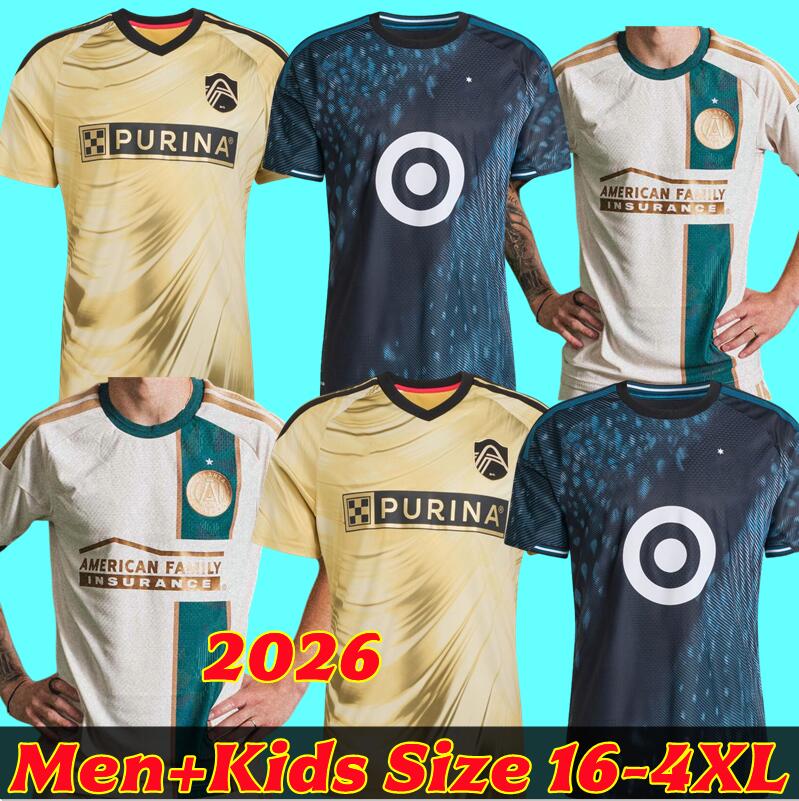 Atlantas Minnesotas United St. Louis City Soccer Jersey AWAY FC 26-27 GIAKOUMAKIS ALMADA WILEY SLISZ LENNON WOLFF LOBJANIDZE MOSQUERA SILVA Football Shirt MEN KIDS