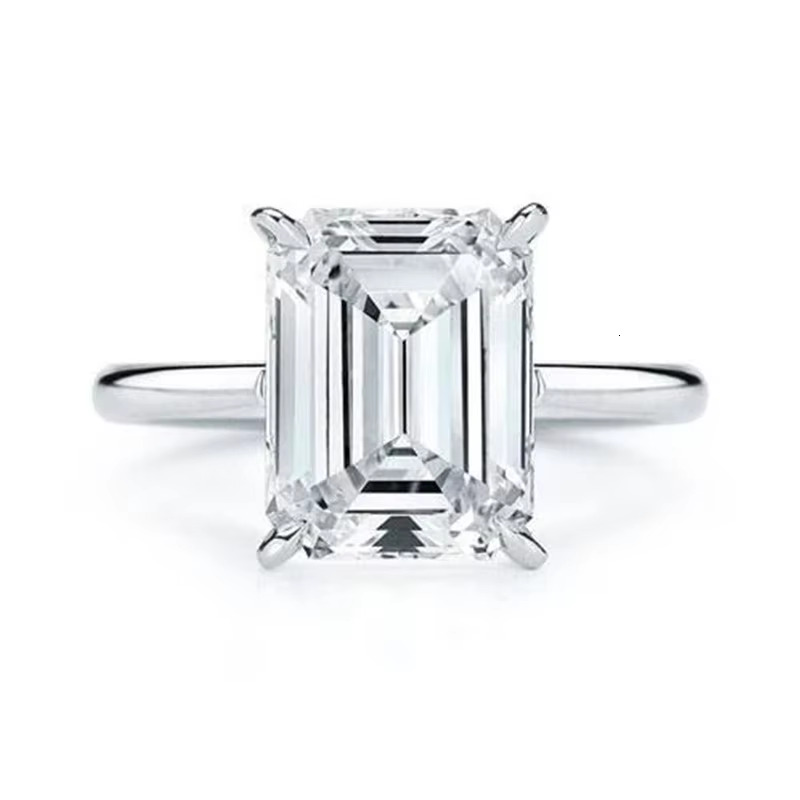 Custom Fine Jewelry 10- 30cts Radiant Brilliant Cut Lab-Grown Diamond Ring Real 14K Gold CVD HPHT Diamond Gold Engagement Ring