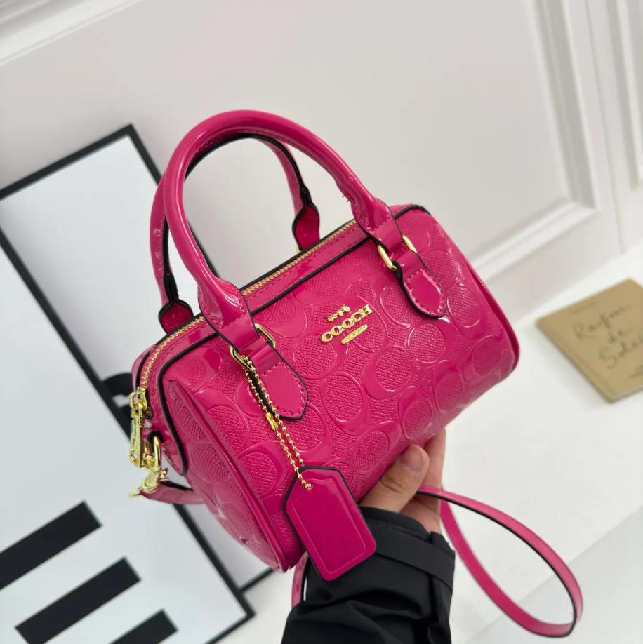 Rowan bag Designer bag Fashion Shoulder Bag Classic Pull Link Closure Tote Mini Women's Bag Leather Denim Crossbody Embossed Handbag Brown Flower Purse