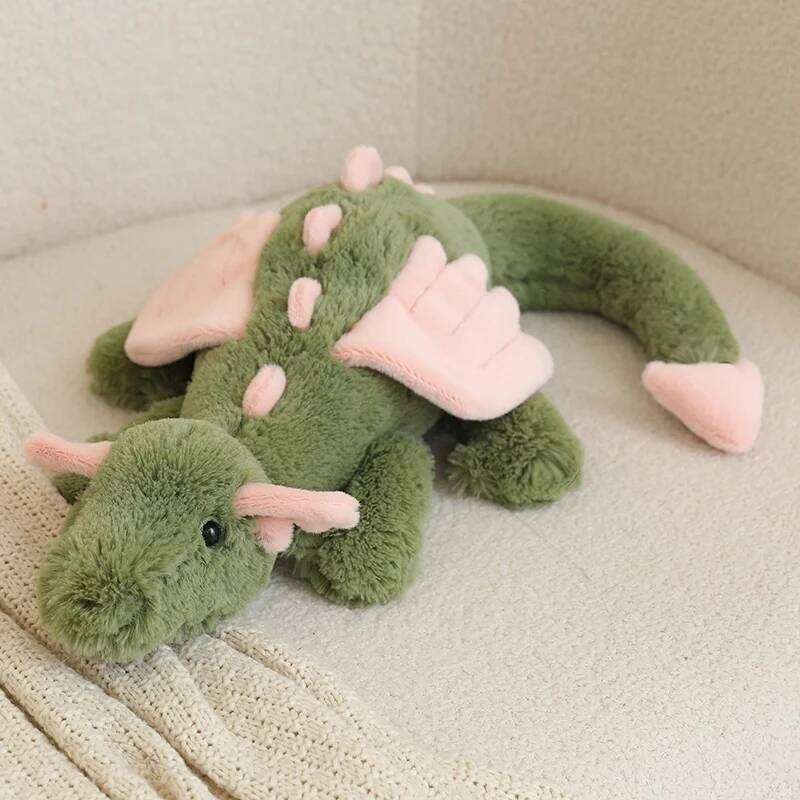 Plush Toy, Green, 50cm, with tag. Malachy Dragon comforting toy, birthday plush toy gift. 26W0211