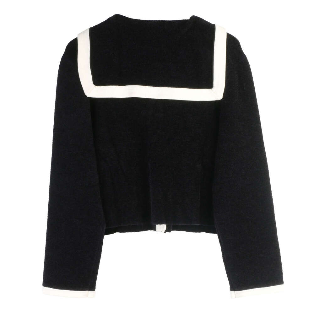 2026 long sleeved cardigan wool sweater autumn and winter new fashion navy academy style French knit sweater jacket
