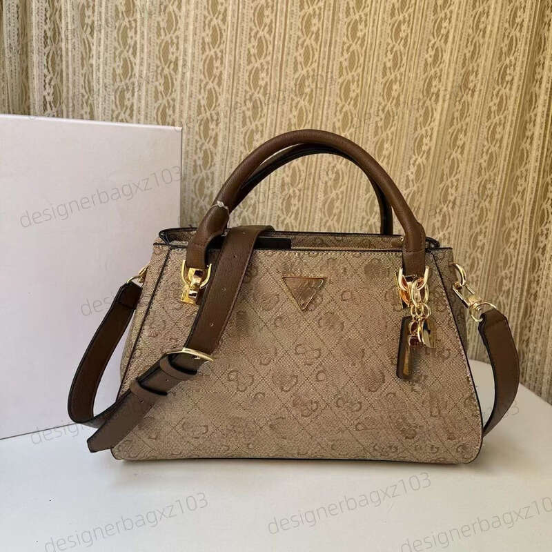 Guessbag Designer Bag Guesse Bag Card Holder Bag New Fashion Large Capacity Multi-layer Briefcase Inverted Triangle Pendant Printed Handbag Crossbody Bag
