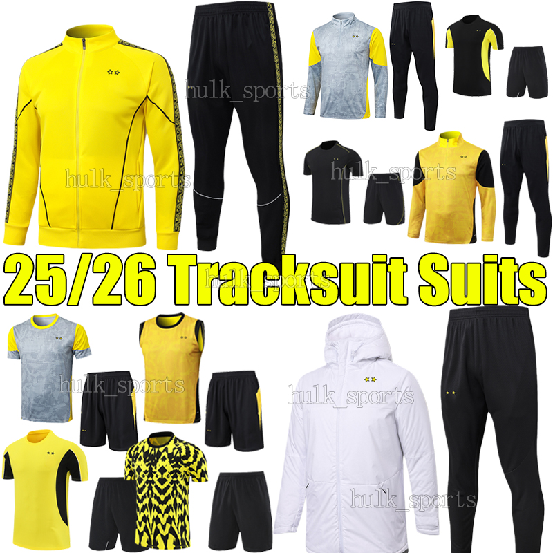 25/26 DoRtmUnD Soccer Tracksuits Sets Training Suit Jogging dort GUIRASSY BRANDT ADEYEMI BEIER F.NMECHA Jackets adult kids Hooded windbreaker jogging Survetement