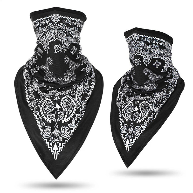 Men Women Bandanna Mask Sports Paisley Bandana Wrap Triangle Face Cover Ski Tube Scarf Fishing Hunting Hiking Neck Gaiter Shield 260206