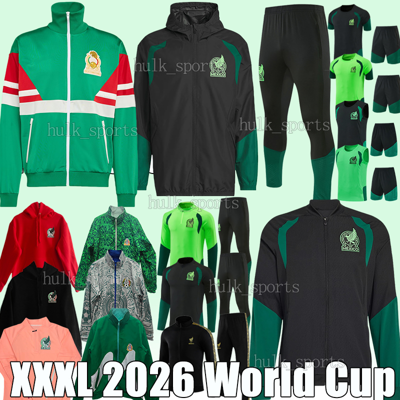 3XL Mexico 1986 Full-Zip Track soccer tracksuits 2026 gold cup Hoodies Windbreaker Jackets survetement Training suit football jogging adult kids sets