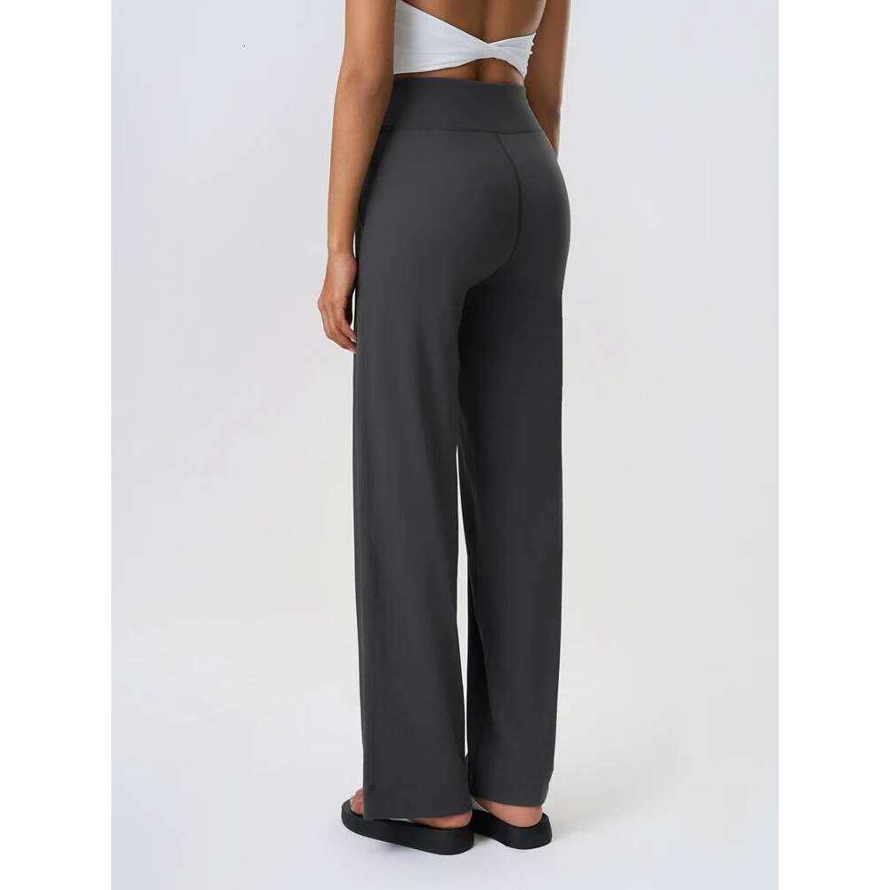 Yoga Women Wide Leg with Pockets High Waist Stretch Work Dress Pants Buttery Soft Casual Lounge Sweatpants Comfy 26Y0211