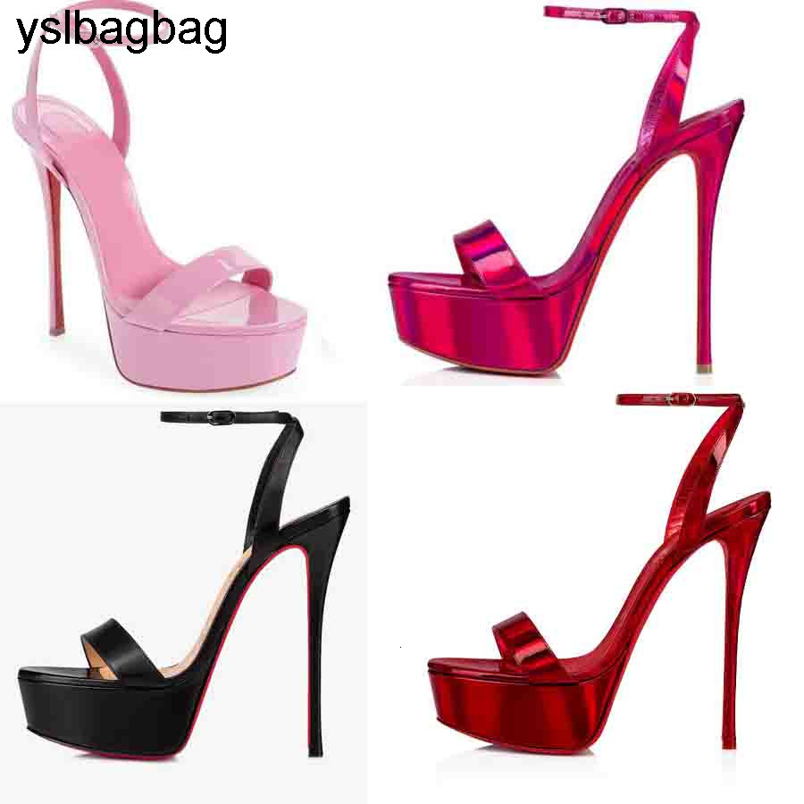 christian louboutinshoe louboutinheel red bottom men women louboutin heels loubitons loboutin Summer designer sandal Queen Alta Black Womens Platforms pate MQLH