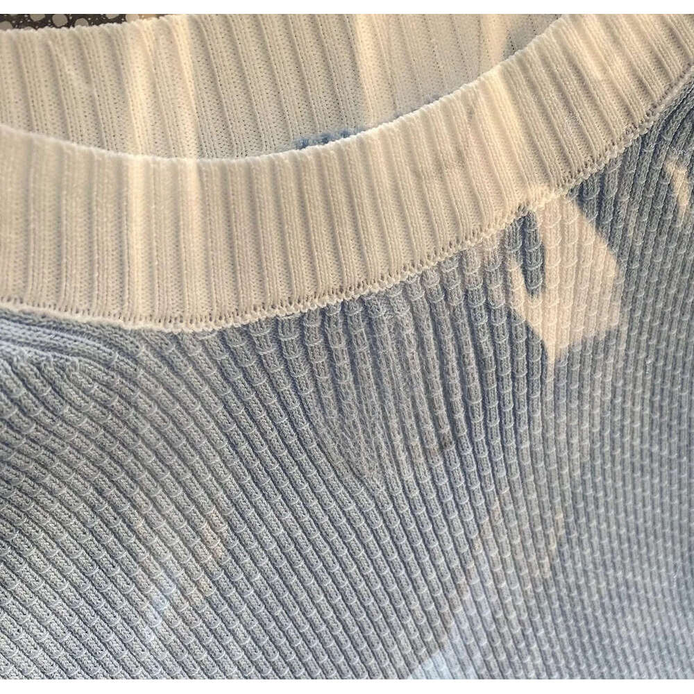 2026 Summer New Fashionable Round Neck Short Sleeve Women's Color blocked Top Button Flower Knitted Versatile