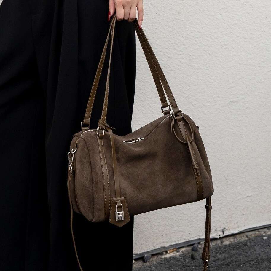 Luxury Shoulder Bags Totes Hobo Handbag Spring Summer New European And American Tote Cross Border Women S Single Crossbody Deer Leather Large Bag SENY