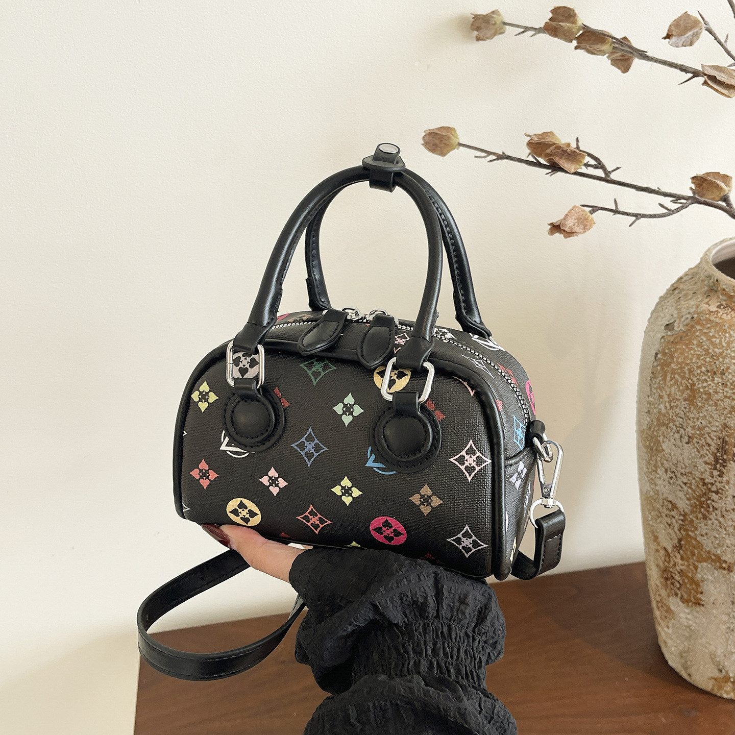 new Free delivery shoulder bag Simple Solid Color Women's Handbag Commuter Shoulder Cross Shoulder Women's Bag