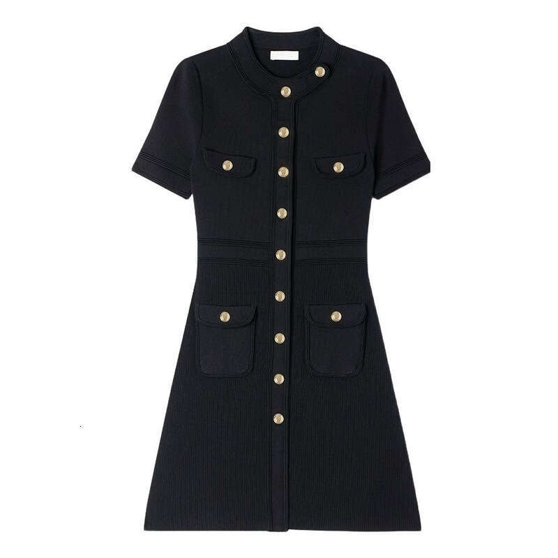 2026 Spring New Black Style Sexy Elegant Slimming Women's Knitted Dress for Women