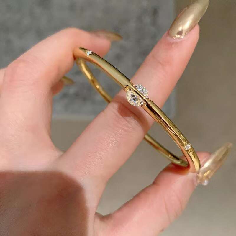 Women Jewelry Bangle Bracelet for Women Fortune-Bringing Coin Jewelry Gold Bracelet Shiny Zircon Inlaid Adjustable Clasp for Daily Office Wear