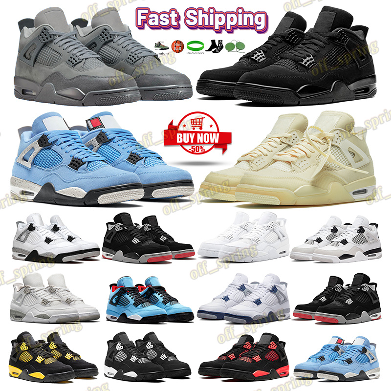 Designer shoe mens shoesjordanshoes4 outdoor Basketball Shoes Pure Money Black Cat University Blue Navy Black White Grey Womens Sneakers Size 36-47