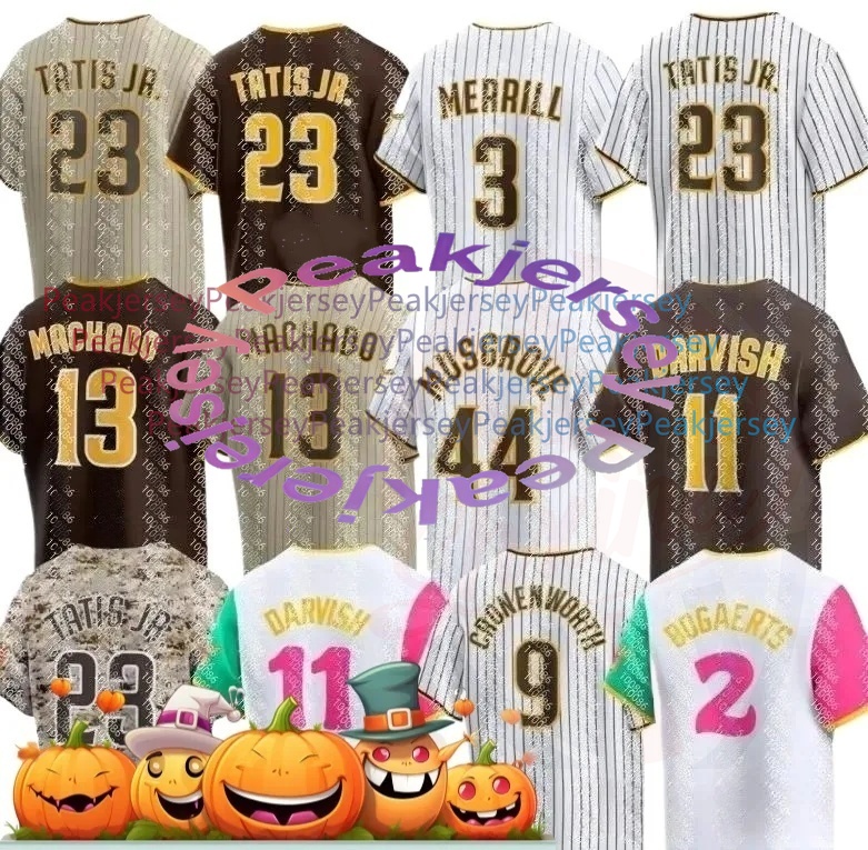 San Padrs Baseball Jersey Fernando Tatis Jr. Manny Machado Yu Darvish Xander Bogaerts Dylan Cease Eguy Rosario Musgrove Gonzalez Gavin Sheets Jackson Merrill 6