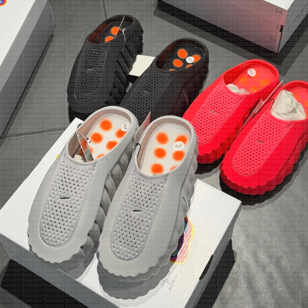 Desginer Mind 001 Slide Slides Mind001 Slippers Soft Rubber Tech Comfortable Sandals Mules Clog Black Red Bone Light Smoke Grey Men Women Summer Shoes