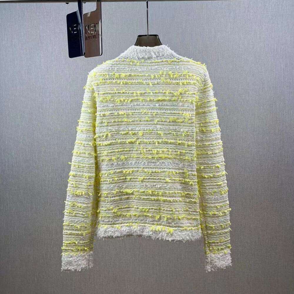 2026 autumn and winter new designer V-neck French social tweed knitted cardigan women's coat women's clothing