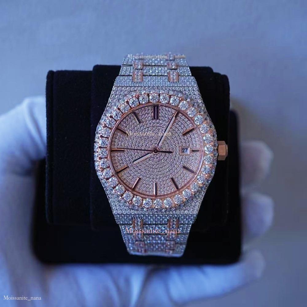 VVS1 Top Quality Automatic nical Iced Out Designer Men Moissanite Pass test Free delivery Use high-end diamonds to design luxury jewelry full of diamond watches